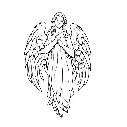 Angel With Open Wings