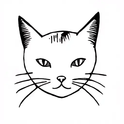 White Cat Face With Black Stains