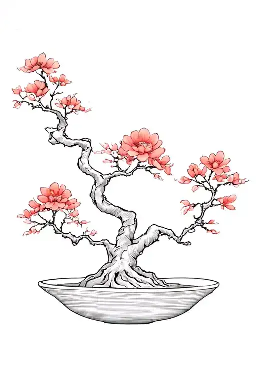 Bonsai And Flowes Coming