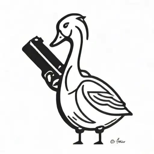 A Goose With A Gun