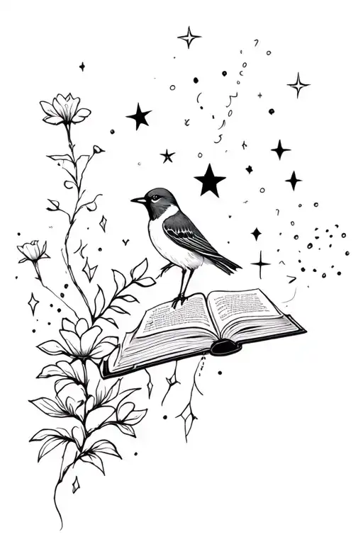 Books And Flowers And The Shatter Me Bird And Stars And Magic And Trees
