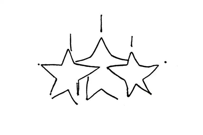 Three Fineline Stars Forming