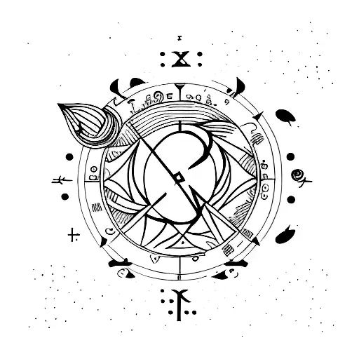 A Minimalist Representation Of The Gemini Zodiac Symbol