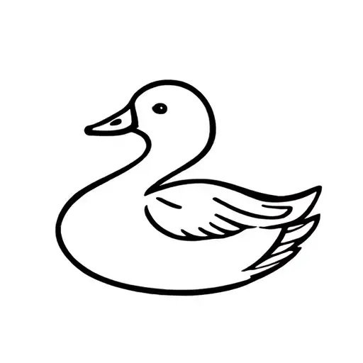 Small Duck Tattoo Design