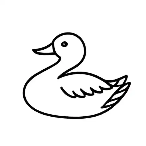 Simple Duck Tattoo Design Idea
