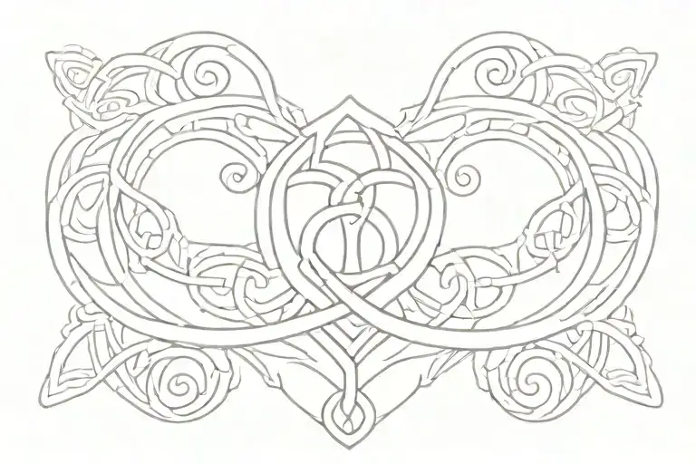 Reversed Triquetra Heart Shaped Lock