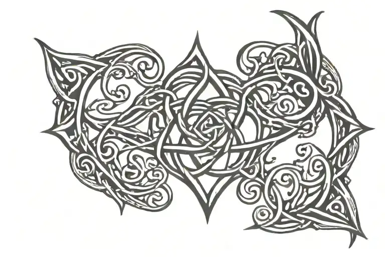 Upside Down Triquetra Thorn Heart