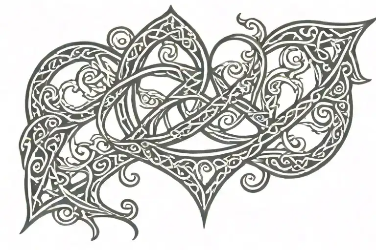 Downturned Triquetra Thorn Heart