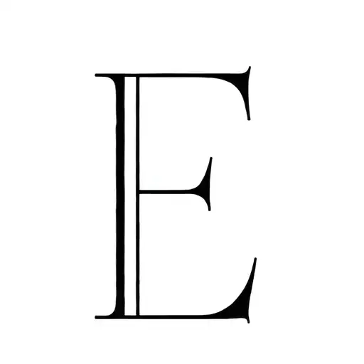 Virgin Sign And Letter E