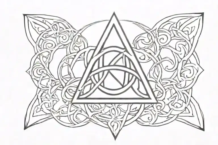 Thorny Upside Down Triquetra Symbol
