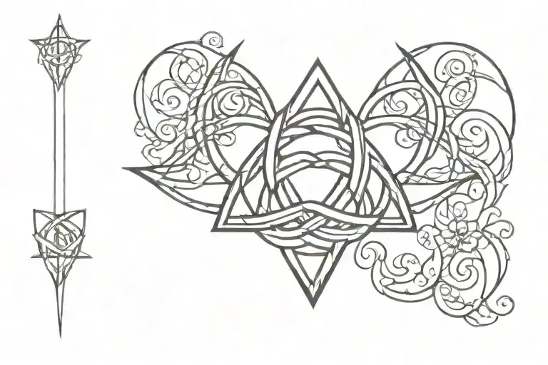 Thorny Upside Down Triquetra