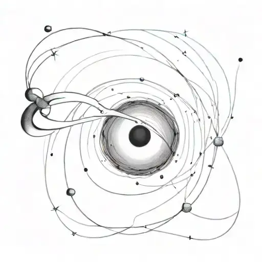 Black Hole With Its Accretion Disk Showing Gravitational Lensing