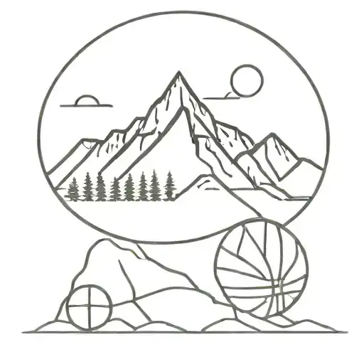 Basketball And Mountains