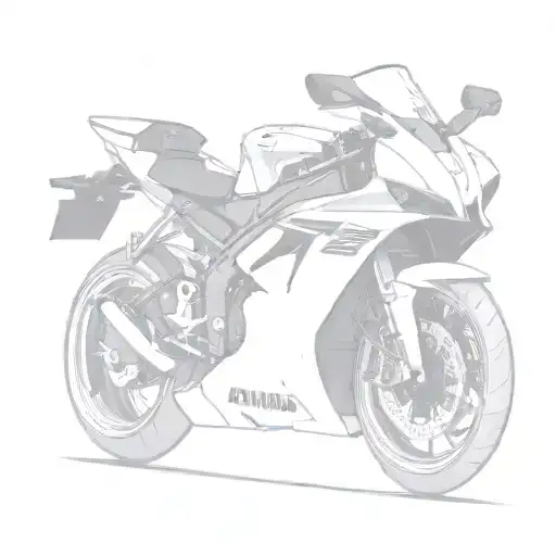 Yamaha R1 Standing Sideways