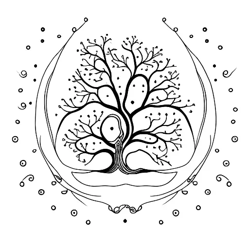 Minimalistic Yggdrasil Tree With Branches