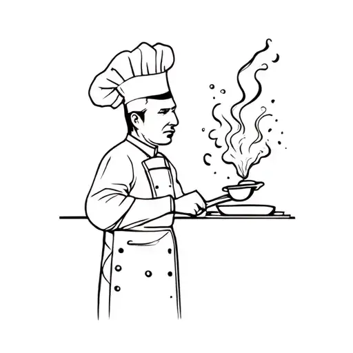 Chef Cooking Up A Storm