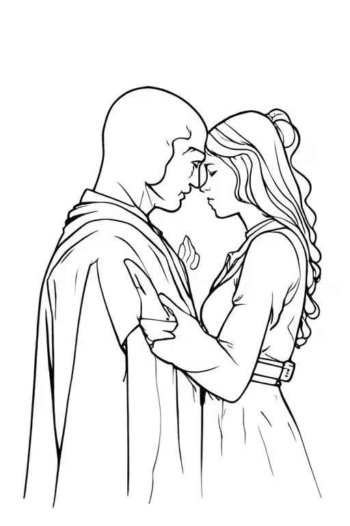 Star Wars Father Daughter Tattoo Design