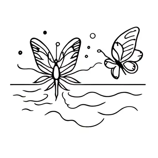 Sea Sunshine And Butterfly