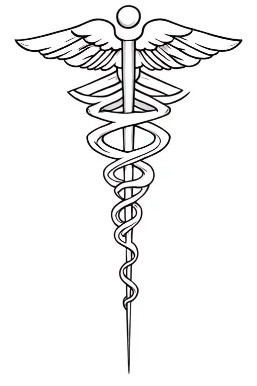 The Caduceus Staff For A Forearm