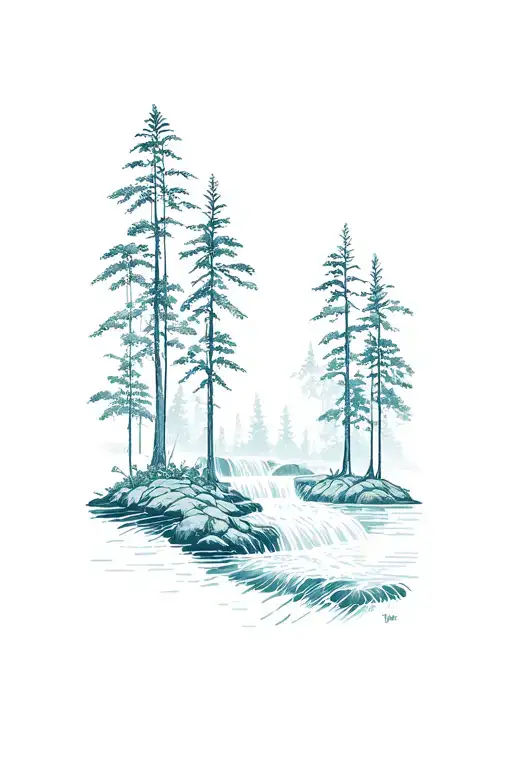 Forest And Falls Tropical