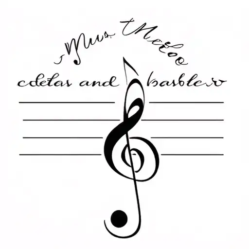 Inscription Muse And Treble Clef
