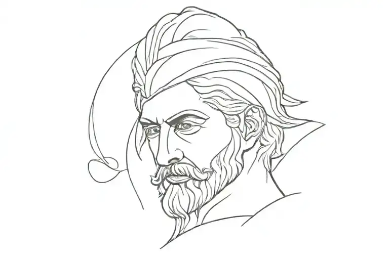 Greek God Looking Down On People