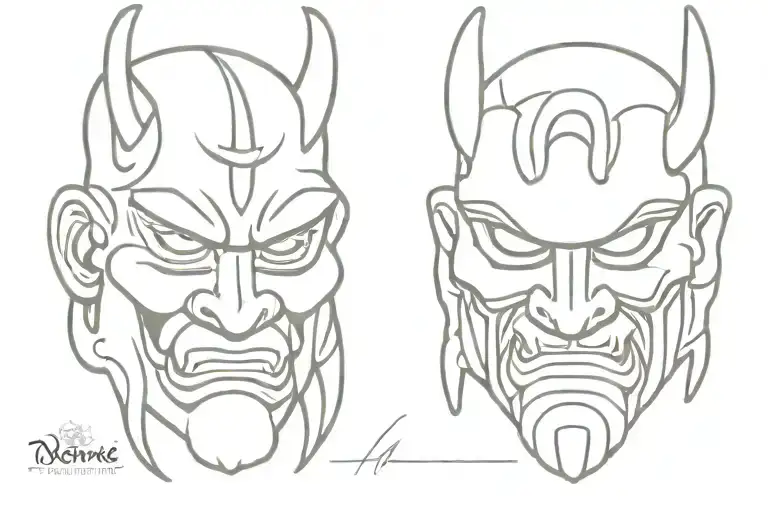 Japanese Oni Mask