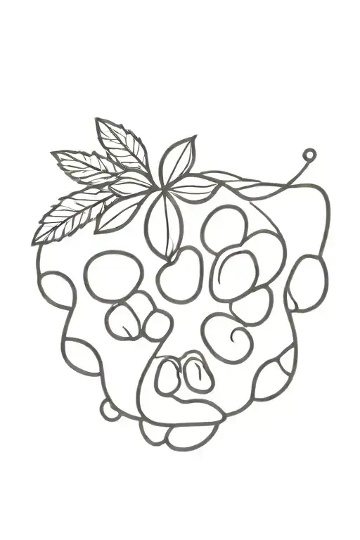 Paw Print And Peanut Memorial Tattoo Design