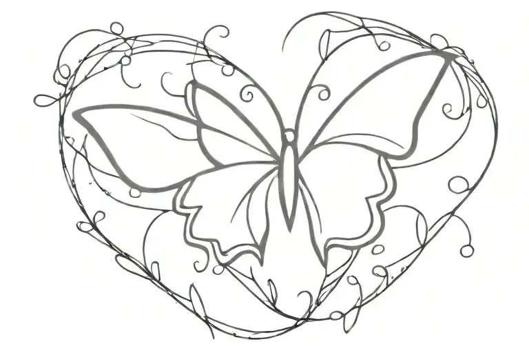 Butterfly Fusion Heart Shape
