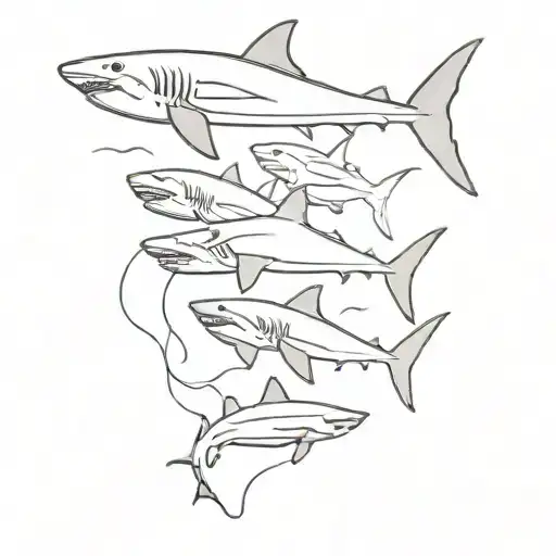 Sharks Swimming
