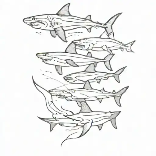 Sharks Swimming