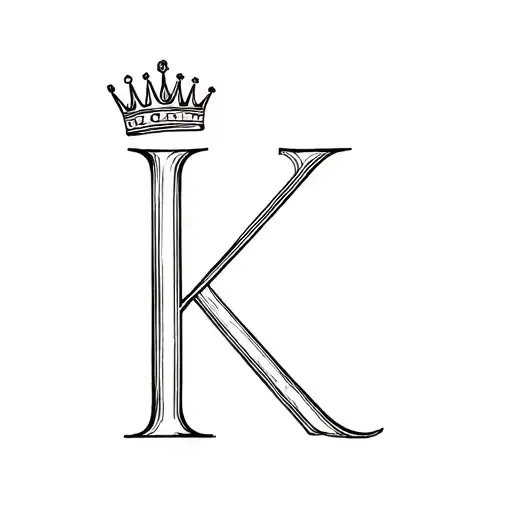 Letter K With A Crown