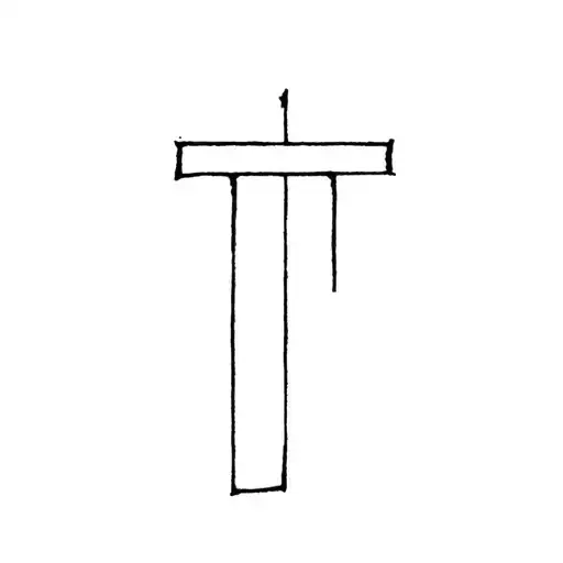 Letter T As A Cross