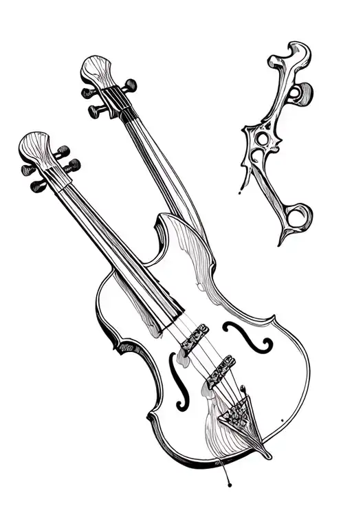 Electric Guitar And Violin Key Together