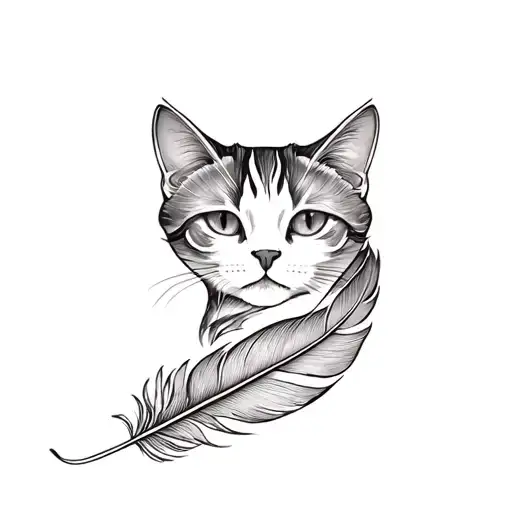 Cat And Feather Transforming