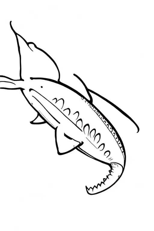 Cute Whale Shark Outline