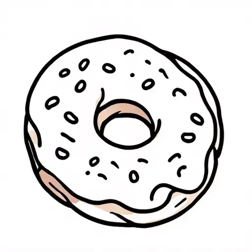 Bag Of Donuts Outline