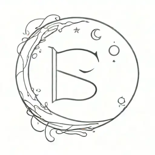 Moon And Letter S