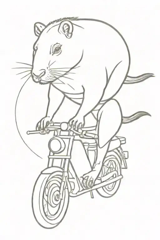 Capibara Riding A Motorcycle