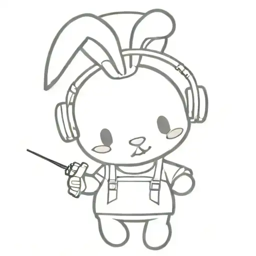 Cartoon Bunny Dj
