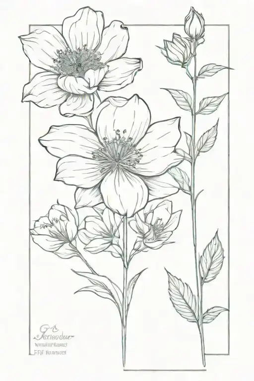 Birthflowers January March And May Birth Flower