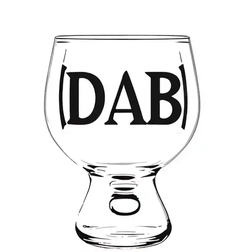 Fineline Beer Glass With The Inscription Dab