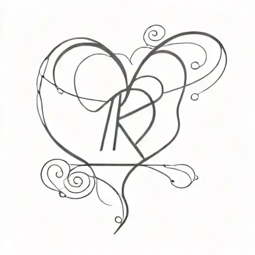 Heart And Letter R