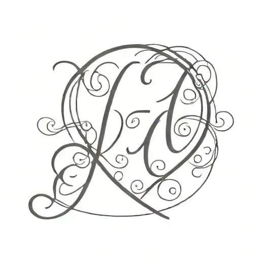 Initials L And C With Heart In The Middle