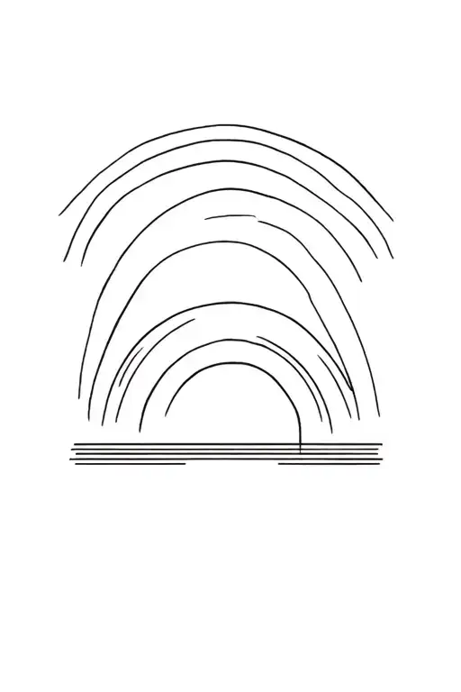 Rainbow Bridge Memorial Tattoo Design