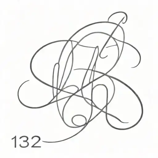 Fine Line Tattoo Of The Numbers 13 & 12 Subtly Integrated