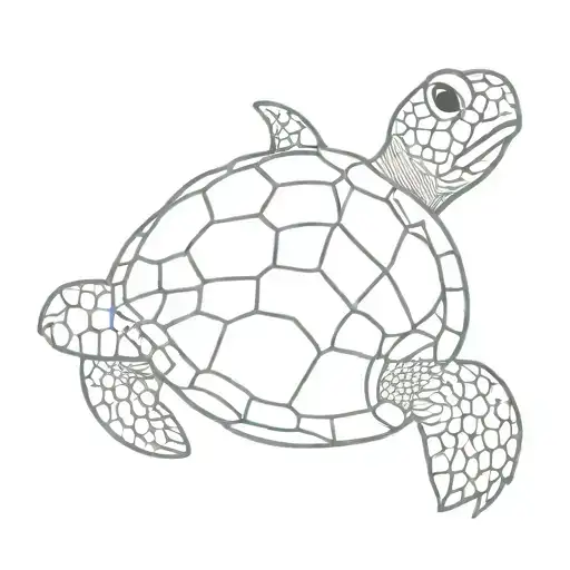 Olive Ridley Baby Turtle Swimming