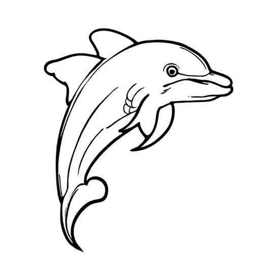 Dolphin Tail With A B