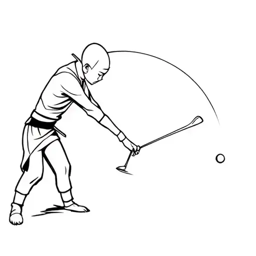 Aang From Last Air Bender Golfing Simple