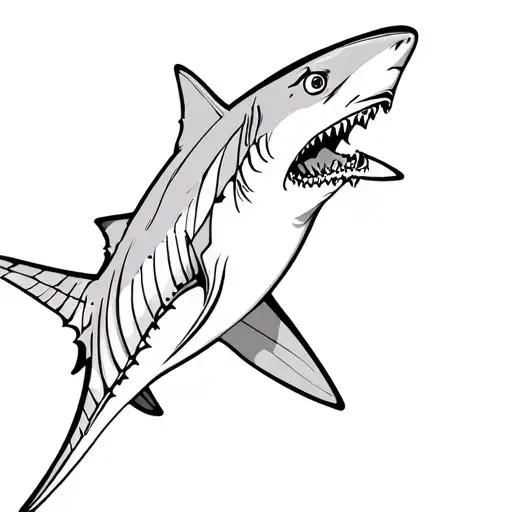 A Shark Tattoo Design In The Neo-tribal Style Tattoo